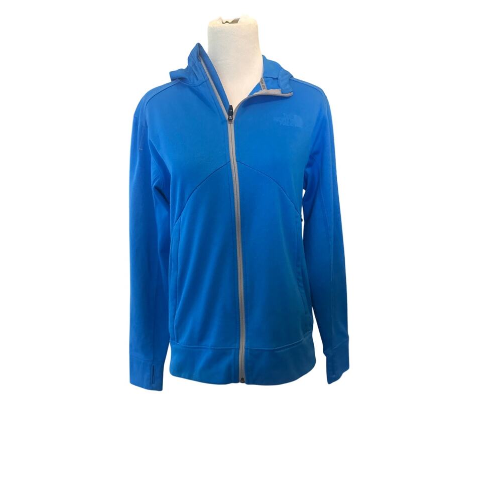 The North Face Jacket Mens Sz Small Blue Activewear Zip Up Hooded Lightweight